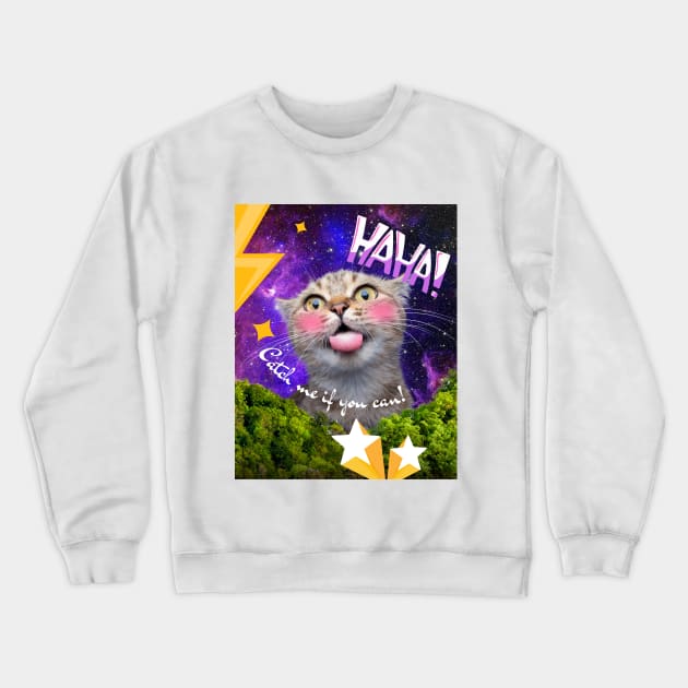 Silly Cat Crewneck Sweatshirt by TheSoldierOfFortune